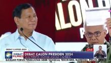 Prabowo Kritik Ganjar Pranowo dan Mahfud Md soal Program Internet Gratis. (Screenshot/YouTube Channel KPU RI)