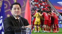 Sejarah Indonesia Pertama Kali Lolos 16 Besar Piala Asia, Erick Thohir: Perjuangan Belum Berakhir. (X/Foto)