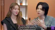 Suga BTS dan Aktris Lee Sung-kyung. (tangkapan layar akun channel @BANGTANTV)