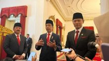 Presiden Joko Widodo Jokowi melantik Ketua Umum DPP Partai Demokrat Agus Harimurti Yudhoyono (AHY) sebagai Menteri Agraria dan Tata Ruang/Kepala Badan Pertanahan Nasional (BPN) di Istana Negara, Jakarta Pusat, Rabu 21 Februari 2024. Sumber: detik.com