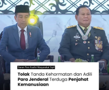 Rekam Jejak yang Berdarah, Koalisi Sipil: Prabowo Tidak Pantas DIberi Pangkat Jenderal Kehormatan. (X/@YLBHI)