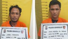 Dua tersangka dan barang bukti
