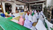 Jemaah Mesjid Aolia Gunungkidul DIY Lebaran Hari Ini. (Tangkapan layar/detikCom)