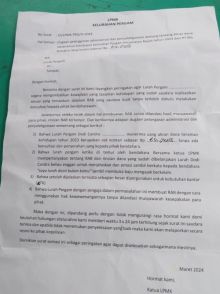 Surat keterangan pengeluaran uang dari PT SRL