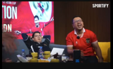 Ekpresi Bung Towel Saat Timnas Indonesia Pulangkan Korea Selatan Jadi Sorotan. (Screenshot X akun @lipatanpipi)