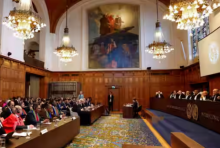 Hakim di Mahkamah Internasional (ICJ) memutuskan tindakan darurat terhadap Israel pada 26 Januari 2024 /Reuters