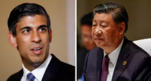 Perdana Menteri Inggris Rishi Sunak dan pemimpin China Xi Jinping /Reuters