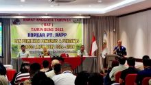 General Manager (GM) HRD RAPP Wilim memberikan sambutan saat pembukaan RAT Kopkar RAPP