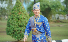 Menterti ATR AHY Ikut Pakai Baju Adat Melayu Pekanbaru di Harla Pancasila. (Tangkapan Layar Instagram @agusyudhoyono)