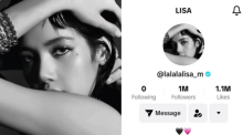 Lisa BLACKPINK Jadi Orang Tercepat yang Capai 1 Juta Followers di TikTok dalam Waktu 2 jam. (X/@spinorbinmusic)