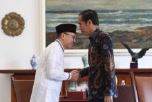 Presiden RI Joko Widodo dan Ketum PAN Zulkifli Hasan. Sumber: bisnis.com