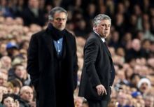 Carlo Ancelotti dan Jose Mourinho