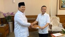 Ketua Harian DPP Partai Gerindra Sufmi Dasco Ahmad dan presiden terpilih Prabowo Subianto. Sumber: detik.com