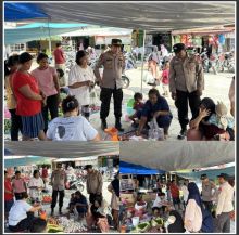 Lakukan Patroli Rutin, Polsek Minas Tingkatkan Keamanan di Pasar Minas Serta Ajak Masyarakat Jaga Kamtibmas Jelang Pilkada 2024