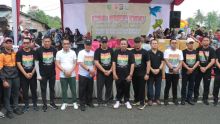 Polres & Bawaslu Kep Meranti Helat Fun Run di Car Free Day bersama Paslon Pilkada Menjelang Pungut Suara