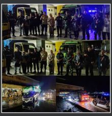 Polsek Tualang bersama BKO Brimob Kawal Ketat Pengiriman Kotak Suara dari PPK ke KPU