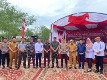 Danposal dan Forkopimda Bengkalis Deklarasi Anti Narkoba di Desa Jangkang