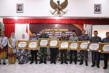 Suksesnya Pelaksanaan Pilkada 2024 Aman dan Kondusif, Pos TNI AL Bengkalis Terima Penghargaan