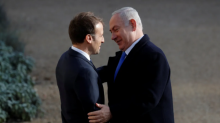 Perdana Menteri Israel Benjamin Netanyahu dan Presiden Prancis Emmanuel Macron /Reuters
