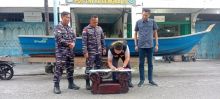 Dua Warga Jangkang Diamankan Terkait 20 Kg Sabu, Pasops Lanal Dumai Serahkan Speed Boat Fiber