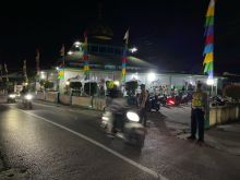 Tarawih Kedua, Polsek Tualang Tingkatkan Patroli ke Tempat Ibadah