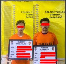 Kolaborasi Tim Reskrim Polsek Tualang, Polres Sawahlunto, dan Polres Solok Kota, Dua Pelaku Penggelapan dan Penadahan Motor Dibekuk