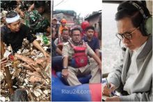 Gaya Pejabat Tinjau Banjir Disorot: Dedi Mulyadi Neymplung Sungai, Pramono Naik Helikopter hingga Rano Pakai Perahu Karet.