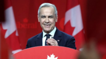 Pemimpin Liberal Kanada dan Perdana Menteri terpilih Mark Carney berbicara setelah terpilih sebagai pemimpin Partai Liberal yang baru, di Ottawa pada 9 Maret 2025 /AFP