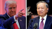 Presiden AS Donald Trump dan Sekretaris Jenderal Partai Komunis Vietnam, To Lam /Reuters