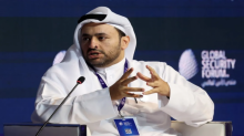 Mohammed bin Abdulaziz bin Saleh al-Khulaifi, menteri negara di kementerian luar negeri Qatar, menghadiri sesi pembukaan Forum Keamanan Global di Doha pada 20 Mei 2024 /AFP