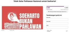 5.480 Orang Tanda Tangani Petisi Tolak Soeharto Jadi Pahlawan Nasional.