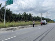 Cegah kecelakaan, Jalan Rusak di Pantau Ketat Unit Lalu Lintas Polsek Tualang 