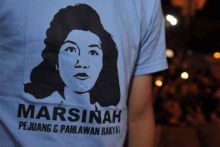 Baju bergambar Marsinah. Sumber: jpnn