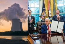 Dikelilingi oleh para eksekutif industri di Ruang Oval, Trump, saat menandatangani perintah eksekutif, menyebut nuklir sebagai industri yang sedang naik daun /net