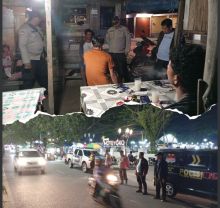 Jaga Ketertiban Malam, Polsek Tualang Gelar Patroli KRYD di Kedai Tuak Pinang Sebatang Timur