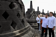 PM Prancis Marcon Bicara Kesan istimewa saat Kunjungi Candi Borobudur Bersama Presiden Prabowo.