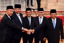 Beberapa menteri kabinet Merah Putih. Sumber: katadata