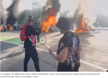 Geger Kerusuhan di Los Angeles: Mobil-mobil Dibakar, Ribuan Demonstran Lawan Tentara Garda Nasional 