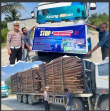 Cegah Kecelakaan, Polsek Tualang Gencarkan Sosialisasi Zero ODOL di Jalur Perawang