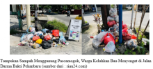 Tumpukan Sampah Menggunung Pascamogok, Warga Keluhkan Bau Menyengat di Jalan Darma Bakti Pekanbaru. (Istimewa: Riau24)