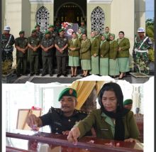 Kodim 0322/Siak Tabur Bunga di Makam Sultan Syarif Kasim II: Peringati HUT ke-75 Kodam I/Bukit Barisan dengan Khidmat