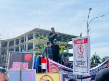 Demo Warga Desa Toro Tolak Relokasi dari Kawasan TNTN, Minta Bertemu Presiden. (Istimewa: Riau24.com)
