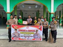 Polsek Kerinci Kanan Sambangi Tempat Ibadah, Baksos dan Bansos Religi Meriahkan HUT Bhayangkara ke-79