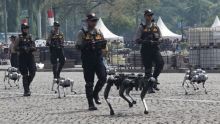 Ada Robot di HUT Bhayangkara ke-79, Polri: Moderenisasi dan Bantu Kinerja Polisi. 