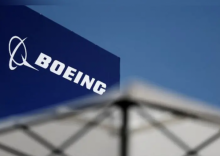 Logo produsen pesawat terbang AS Boeing /AFP