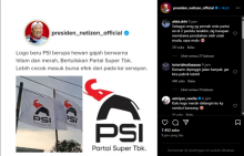 Bendera Gajah Merah Hitam Tulisan PSI Beredar di Solo Jelang Kongres Partai Mawar Merah. (TangkapalLayar)