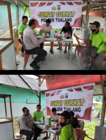 Polsek Tualang Respons Cepat Keluhan Warga Lewat Program Jumat Curhat di Maredan Barat