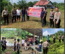 Polsek Tualang dan Brimob Sisir Titik Rawan, Warga Diajak Cegah Karhutla Sejak Dini