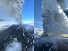 Visualisasi letusan gunung berapi Krasheninnikov /X-RT_com