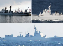 Beberapa kapal yang terlibat dalam latihan gabungan Rusia-Tiongkok /net